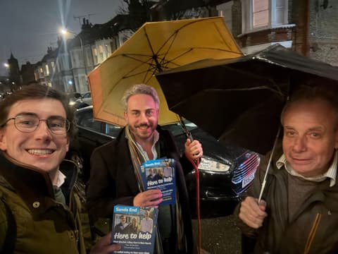 Sam Merullo on the campaign trail
