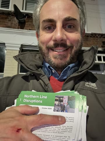 Sam Merullo on the campaign trail