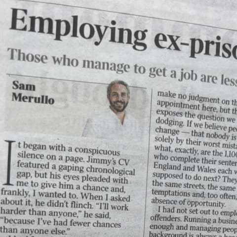 Sam Merullo on the campaign trail