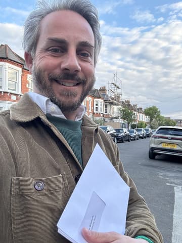 Sam Merullo on the campaign trail
