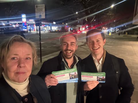 Sam Merullo on the campaign trail