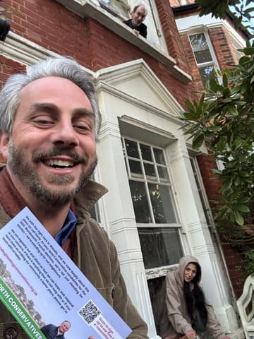 Sam Merullo on the campaign trail