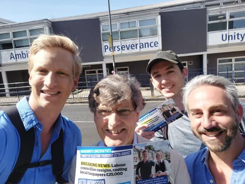 Sam Merullo on the campaign trail
