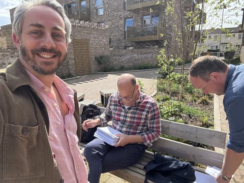 Sam Merullo on the campaign trail