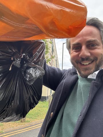 Sam Merullo on the campaign trail