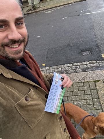 Sam Merullo on the campaign trail