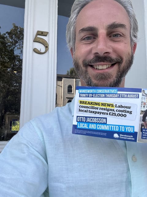 Sam Merullo on the campaign trail