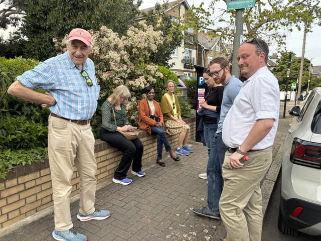 Sam Merullo on the campaign trail